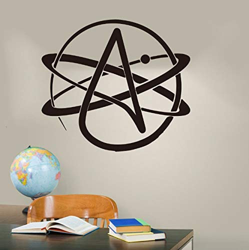 Atheismus Symbol Atom Science Lab Wandtattoo Klassenzimmer Schule Chemie Labor Wissenschaft Atheist Wandaufkleber Vinyl Home Decor 40Cmwidex36Cmhigh