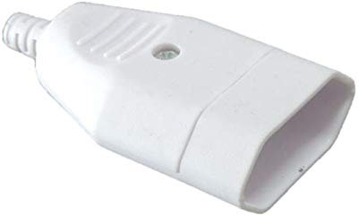 Lichtidee 5 x Eurokupplung weiß Flachstecker Hülse 230Volt
