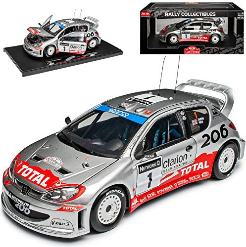Sun Star Peugeot 206 WRC Burns Reid 2002 Rally Great Britain 1/18 Modell Auto