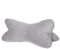 Dr. Berger Leseknochen Nackenrolle Lesekissen 40x18 cm Minky Design - 380g Baumwolle extra flauschig – ergonomisches Nackenkissen zum Entspannen für bequemes Lesen, TV, Reisen, hellgrau