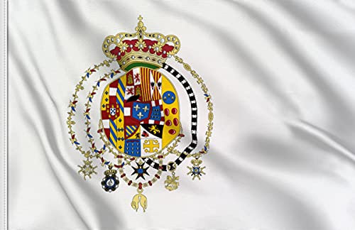 Bandiera REGNO DELLE DUE SICILIE BORBONICA 90X150 cm in poliestere, con doppia piega perimetrale ed asola.
