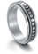 PAMTIER Damen Edelstahl Moon Spinner Ring Silber Statement Ringe Stressabbauend 6mm Größe 60