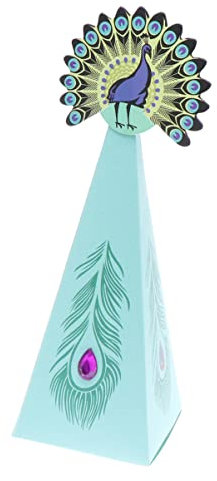 SOIMISS 20 Stück Pfauen-bonbonschachteln Hochzeit Geschenk Boxen Dreiecks-bonbonschachteln Schokoladenschachteln Party-gastgeschenke Bonbonschachteln Aus Hochwertigem Papier