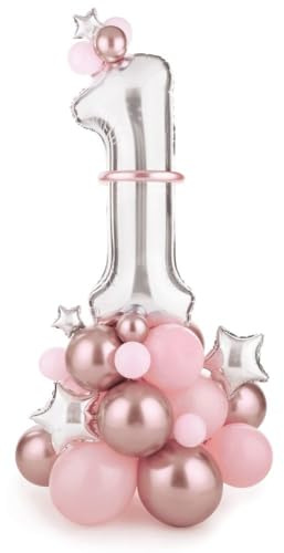 Pink Number 1 Balloon Bouquet Kit