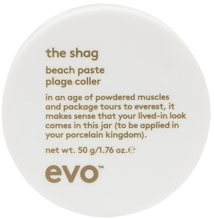 evo The Shag Beach Paste - Hair Styling Paste for Matte Look, Leaves a Flexible, Touchable Finish - 50g / 1.76 oz