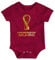 FIFA Baby Grow con Logo Ufficiale della Coppa del Mondo 2022, Borgogna, 18 Mesi Unisex-Bimbi