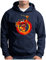 OM3® Wicked-Drummer Hoodie - Herren - Drums Heavy Metal Rock Music - Kapuzen-Pullover Navy, XXL