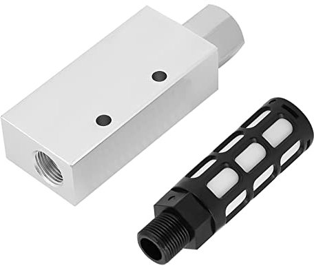 Generatore di Vuoto con Silenziatore, Pompa per Vuoto Venturi in Lega di Alluminio Generatore di Vuoto di Scarico Pneumatico Filettature di Espulsione del Vuoto