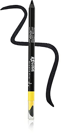 Recode Turning Heads Crayon Gel Eyeliner Pencil cum Kajal Pencil comes with Smudger on other side, longlasting, Water-proof & smudge-proof Formula, Black, 1.2gm