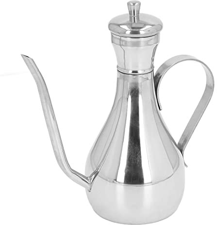 Pot à huile en acier inoxydable, distributeur d'huile d'olive, bouteille d'huile d'olive en acier inoxydable 304(500ML)