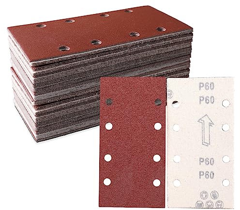 STEBRUAM 30tlg Schleifblatt Set 93 x 185 mm Körnung 60,8 Löcher verschiedene Zubehör Materialien für Schwingschleifer