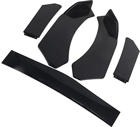 Diffuseur De Lèvre De Pare-chocs Avant, Kit De Carrosserie De Lèvre De Pare-chocs Avant 5pcs Protecteur De Canard De Diffuseur De Becquet De Séparateur De Lèvre Universel Pour Voiture, Noir