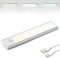Brendz Schranklicht mit Bewegungsmelder, Kleiderschrank Beleuchtung, 20cm, 3 Farbtemperaturen, Aufladbar, Dimmbare Schrankbeleuchtung, Led Lichtleiste Kabellos, Silber