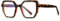 kachawoo Anti Blue Light Gläser Männer Frauen Big Frame Brillen TR90 Hexagonal Square Gläser Rahmen (leopard with clear)