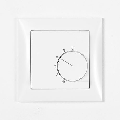 Ritzer UP Raumthermostat Raumtemperaturregler inkl. Berker S1 Rahmen polarweiß Glanz für Fußbodenheizung