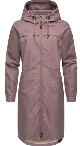 Ragwear Damen wasserdichte Übergangsjacke leichte Jacke lang mit Kapuze Belinka XS-6XL