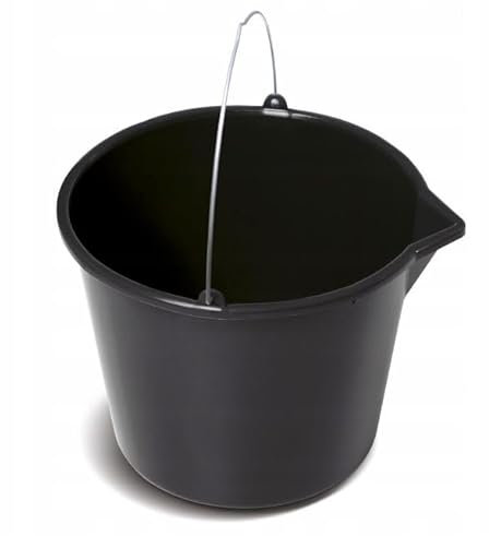 Baueimer Mörteleimer 20L mit Ausguss Eimer Kübel Putzeimer Wassereimer Betoneimer mit Skala Maurerkübel Maurereimer 5 Stück