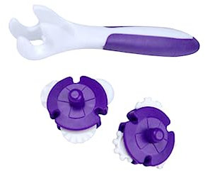 PRETYZOOM 3pcs Kitchen Utensils Dough Wheel Tools Cookie Cutters Stamper Baking Accessory Pastry Wheel Decorator Fondant Decoration Cookie Mold Pastry Wheel Lattice Cake Fudge Purple