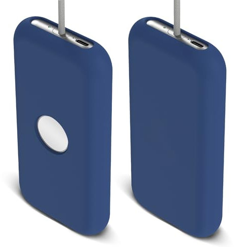 Weiche Silikon-Schutzhülle für Vision Pro Akkupack-Hülle – praktischer Akkuhalter – Vision Pro Zubehörhülle für VR-Headset – Silikon-Schutz für Vision Pro Akku (Dunkelblau)