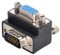 NFHK 270 Degree Right Angled VGA SVGA 15pin Male To Female extension Adapter