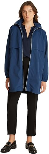 Tommy Hilfiger Damen Windbreaker Jacke Nylon Waisted Lang, Blau (Night Sky), L