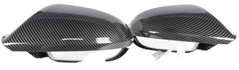 GUOLEIOO Auto Rückspiegel Abdeckung Spiegel Gehäuse Rückspiegel Abdeckung für Audi A6 S6 RS6 C7 C7.5 2011-2018 Tuning Zubehör Aussen Accessoires,1 Pair Carbon Look