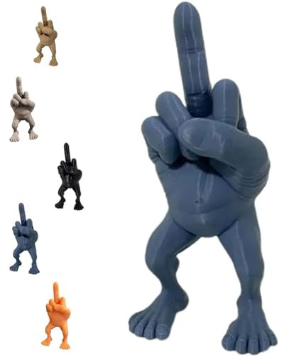 HOUKUNKA Mittelfinger-Figur mit Beinen, Mittelfinger-Geschenke, lustiges Mittelfinger-Deko-Schreibtisch-Accessoire, lustige Figuren-Gag-Geschenke, Home-Office-Schreibtisch-Dekoration (E,7in)