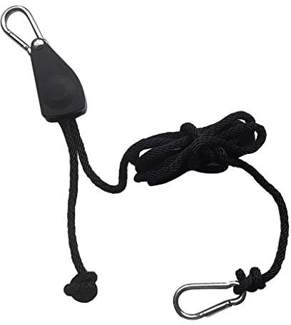 Ultimate Kajak-Ratschen-Spanngurt-Set, 2,4 m, 68 kg, Bogen, Heck, Seilzug, Karabiner, schwarz, für Boot, Kanu, Surfbrett, Zubehör, Transport