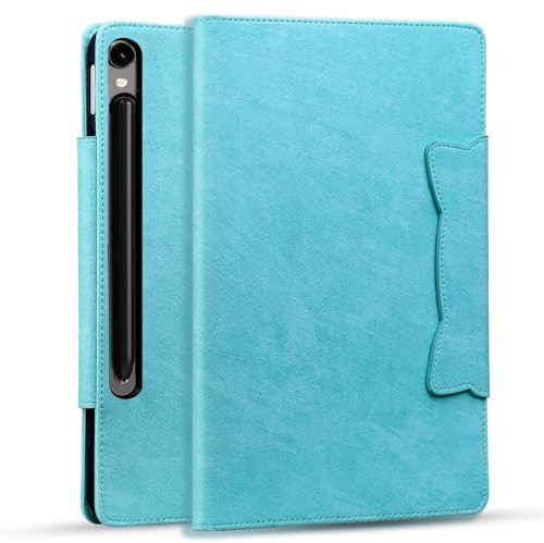 Coque pour Samsung Galaxy Tab S9 FE+ / S9 FE Plus 12,4 Pouces Tablette, Ultra Fin Étui de Protection avec Support à Fermeture Magnétique, Housse Étui avec Emplacement pour Carte, Ciel Bleu