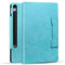 Bxithnr Funda para Samsung Galaxy Tab S9 FE+ / S9 FE Plus 12,4 Pulgadas Tablet Carcasa PU + TPU Cuero Flip Case Cover con Función de Soporte - Cielo Azul