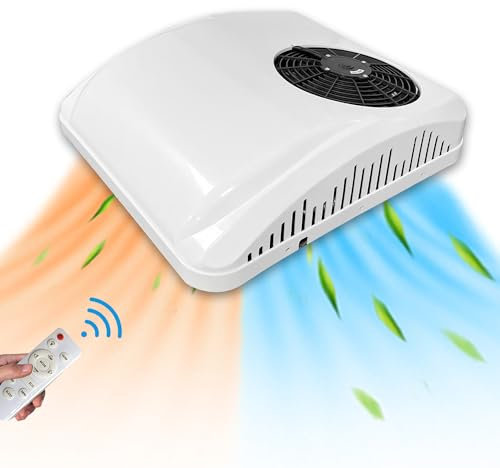 12V Elektrische Klimaanlage Dach Parkplatz RV 8800BTU DC Klimaanlage 12 Volt AC Einheit für Wohnmobil, Wohnmobil, Camper, Boot, Anhänger, Heizung u