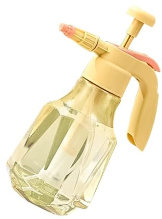GTOULHH Regadera para Interior y Exterior Botella Rociadora De Agua A Presión, Rociador A Presión, Botella Rociadora De Agua De Alta Presión De 1,5 L para Plantas De Jardín Regadera de riego(Yellow)