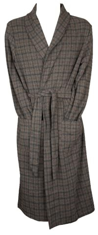 RAGNO Vestaglia da camera uomo lunga incrociata con tasche e cintura calda e morbida eco pile misto cotone articolo U871NU