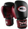 Twins Special BGVL3 Boxhandschuhe - Echtes Leder - Schwarz/Weinrot - 12 oz