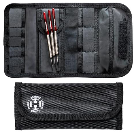 Harrows Darttasche Blaze 3 | Dartkoffer Darthalter I Dartkoffer für 3 Dartpfeile | Professionelles Dart-Zubehör (Nacht Dunkel)