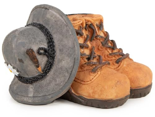 Logbuch-Verlag Spardose Wandern Urlaubskasse Wanderschuhe Geschenk für Wanderer Geldgeschenk Reisekasse 11 x 11 cm mit Öffnung
