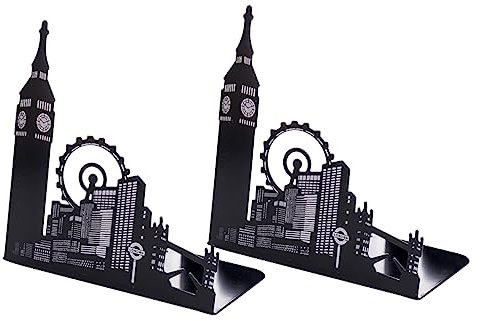 IMIKEYA 1 Paar hohler Buchhalter bookend buchstützen bucherregal verkleidung bürobedarf Inhaber Veranstalter Rednerpultständer Trennwände kreative Buchstopper kreatives Bücherregal Black