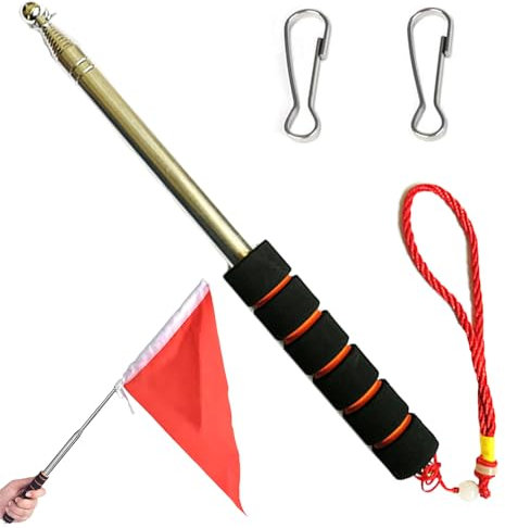 Cutiolly Fahnenstange Telescopic Flagpole,Fahnenstange Teleskop.Astas Bandera Telescópicas,Mástiles Telescopico Bandera,2.5M Asta de Bandera Portátil,Extensible Asta de Bandera
