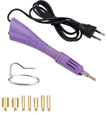 Hot Fix Applikator, Strass Applikator Werkzeug, Hot Fix Strassstein Applikator, Hot Fixed Edelstein Handwerk Applicator, Strasssteine Applikator Set, mit 7 Applikatorspitzen, für DIY Kleidung Schuhe