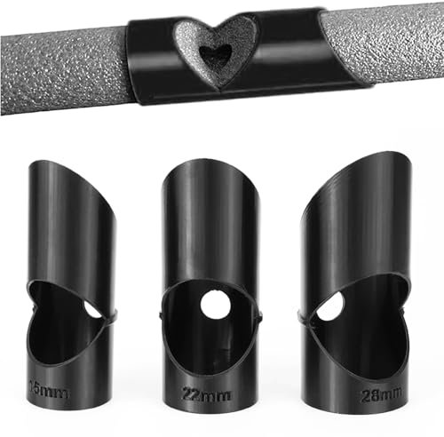 NCTNCX 3 Stück Rohrisolierung schablone, geeignet für Werkzeuge mit Gummihaltern zur Isolierung von Kupferrohren mit 15 mm, 22 mm und 28 mm Durchmesser (schwarz)