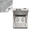 Bodeneinbau Steckdosenkasten,16A AC250V 4000W Edelstahl-Bodensteckdose Set,Wasserdichte Bodensteckdose Versenkbar,Einbausteckdose mit 2 EU-Standards,Elektrische Bodendose für Küche Wohnzimmer Büro