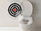 Toiletten-Aufkleber Sets aus 5 verschiedenen Designs, Lustige WC-Zielscheibe und Motivsticker, Selbstklebende Toilettendekoration (5 x Bullseye)