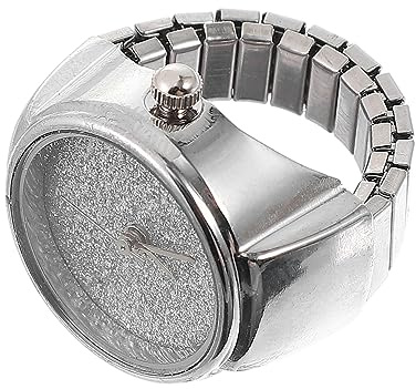Fingeruhr mit Glitzer, Schlichter Ring, Modischer Damenschmuck für Finger
