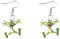 XFSRG Damen Hängende Ohrringe Frosch Design Silber Schmuck für Mädchen Lustige Ohrhänger für Alltag und Partys