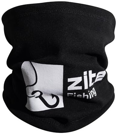 Zite Fishing Winter Schlauchschal Schwarz für Erwachsene | Weich und elastisch | Multifunktionstuch für Angeln & Outdoor | Tragen als Schal Maske Stirnband | Handwäsche empfohlen