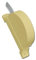 Recogedor de persiana exterior abatible PR02 con mecanismo para cinta de 14mm de ancho 17,5x3,2x12cm color marfil (incluye cin