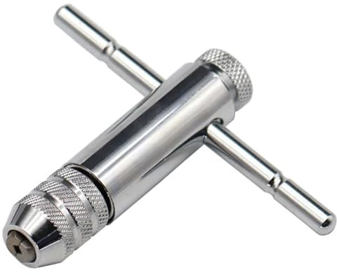 Breeshy M5-12 Verstellbarer Knarren-Gewindeschneider T-Tap-Reibahle Gewindewerkzeug Gewindebohrer