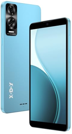 XGODY X33 Smartphone Ohne Vertrag, 6 Zoll 4G Dual SIM Günstig Handy, Android 15 Go, Octa-Core, 3GB+32GB/128GB Erweiterbar, 8MP+5MP Kamera, Face ID, GPS, Blau