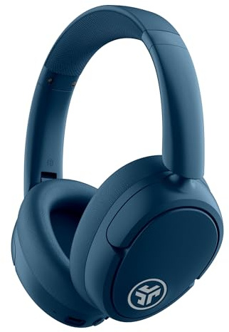 JLab JBuds LUX ANC Cuffie Wireless Cancellazione Rumore, Blu Navy | Cuffie Wireless Sopra l'Orecchio con Microfono, Auricolari Bluetooth Pieghevoli, Cancellazione Attiva del Rumore