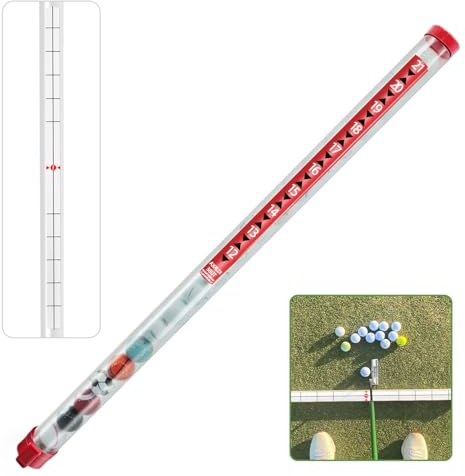 Profi Golfball Sammler Röhre - 90cm Shag Tube Picker für Golfbälle - Praktisches Golf Zubehör, Golf Trainingshilfen & Golf Geschenke für Herren - Ballretriever mit Saugfunktion & Auswurf-Mechanismus